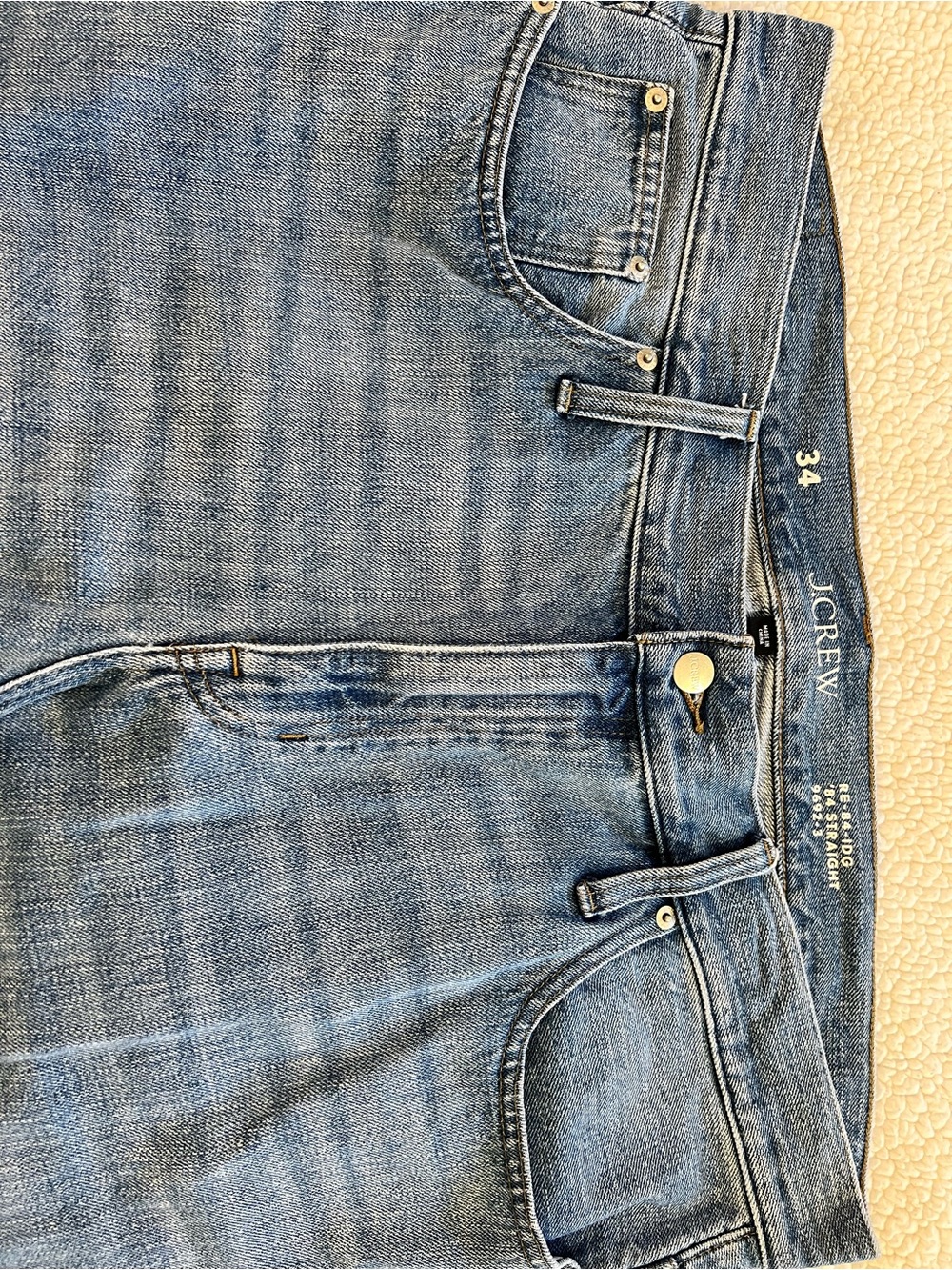 J. Crew Straight Leg Women's Denim Jeans in Medium Blue Sz.34